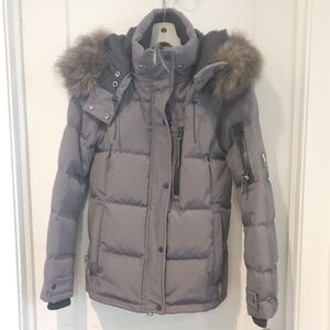 Superdry Dark Gray Jacket with Logo Patch